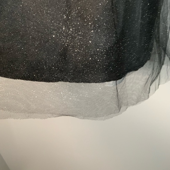 So La Vita in silver metallic and sparkling black tulle dress. Size 4 - Picture 3 of 7